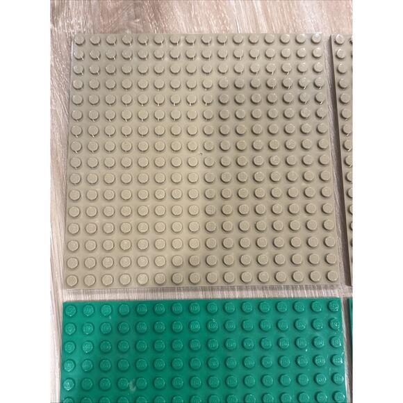 Lego 16 x 16 Plate Lot Of 6 #91405 Dark Tan, Green, Dark Bluish Gray 2x of Each - Picture 5 of 9